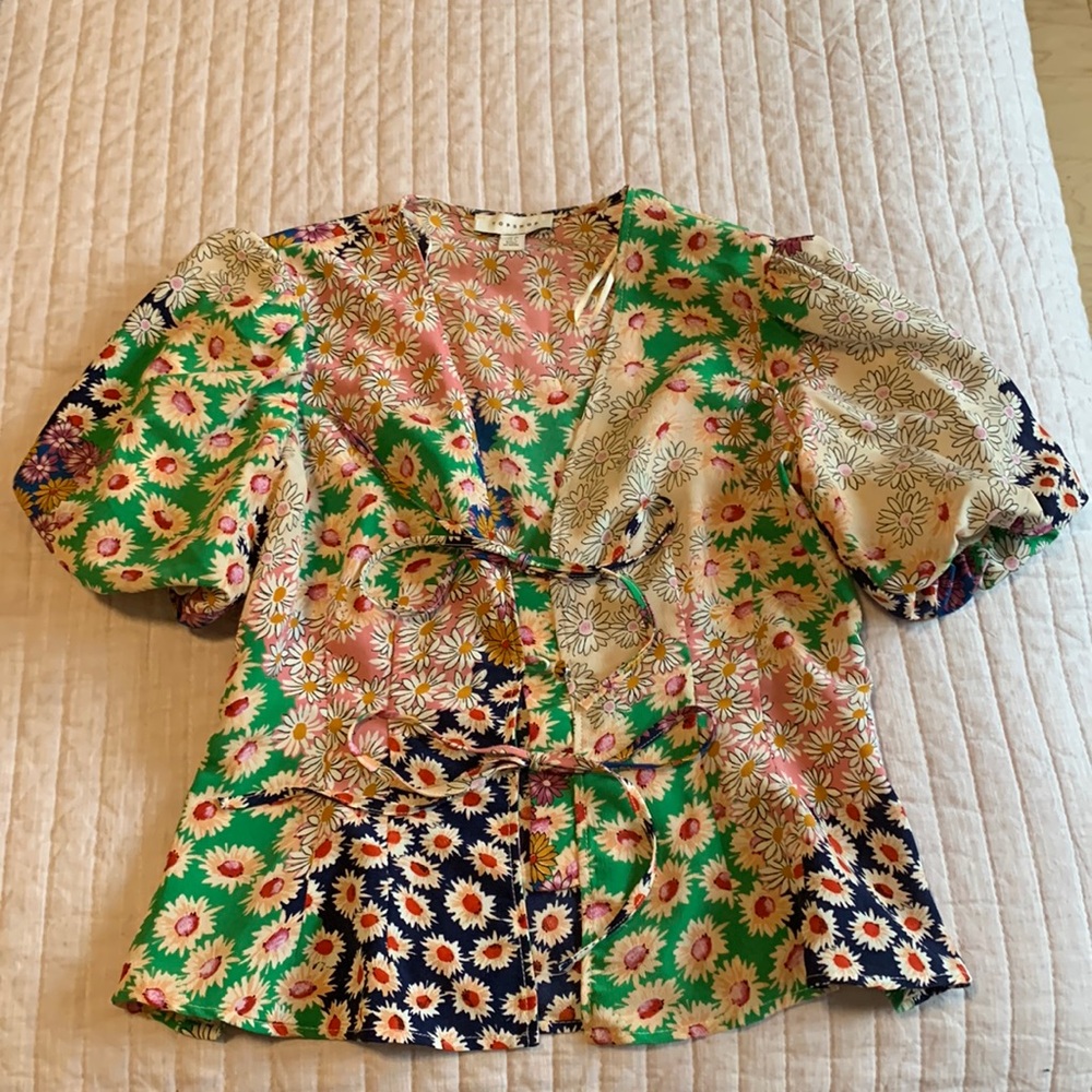 Top shop bustier flower top